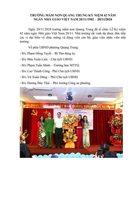 truong mam non quang trung ky niem 42 nam ngay nha giao viet nam 20 11 1982 – 20 11 2024 - truong mam non quang trung